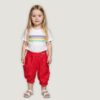 Rote Pumphose genäht nach Schnittmuster Kinderhose Zoè + Nico