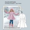 Schnittmuster Mantel Noella – ungefütterter Kindermantel mit versäuberten Nähten und ausgestellter Form. Leicht zu nähen mit der Mantelserie von TOSCAminni.