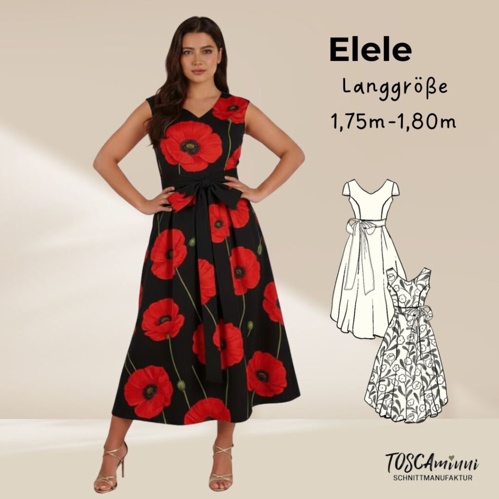 Luftiges Leinenkleid Elele – Schnittmuster für fortgeschrittene Hobbyschneiderinnen