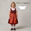 Schnittmuster Dirndlbluse Kinder mit Flügelärmel für Jersey